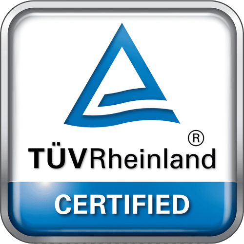 TÜV Rheinland certified